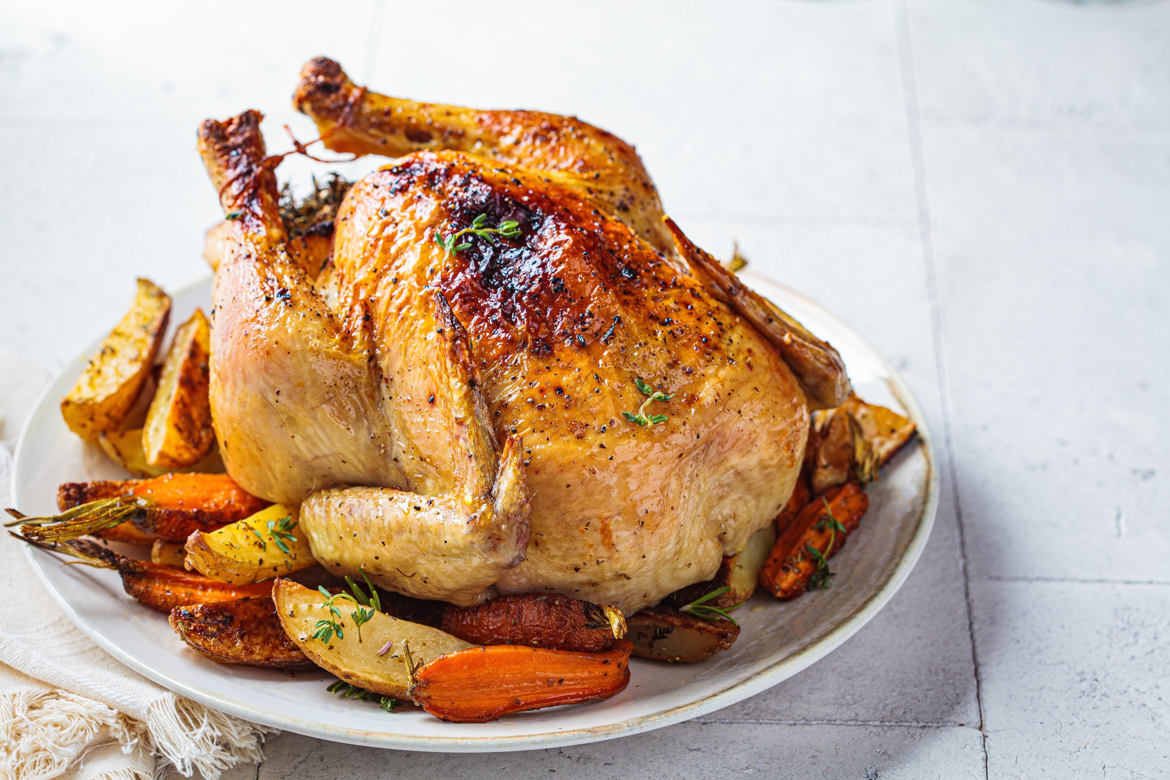 Pollo rostizado — maridaje de vino con aves