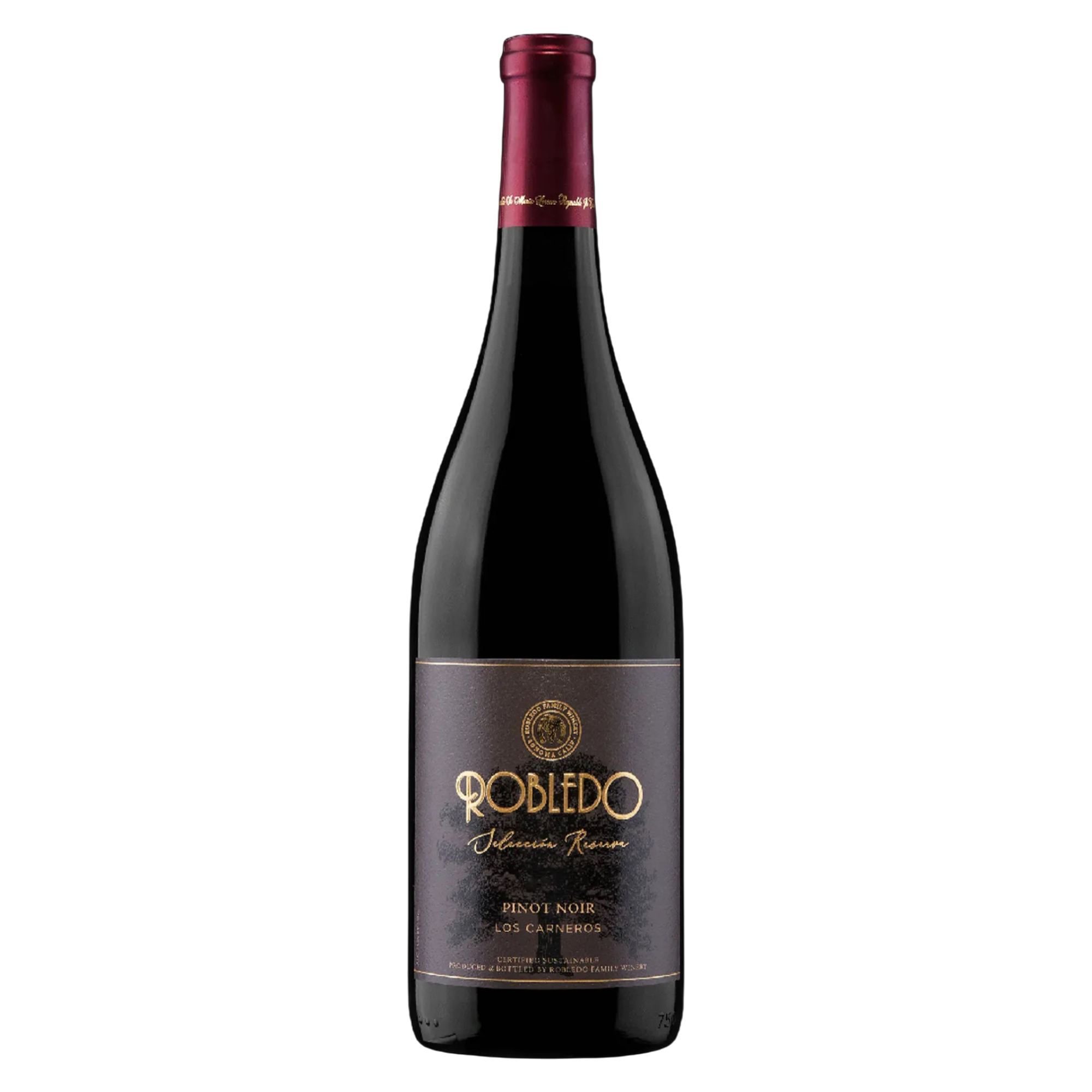 Botella de Robledo Seleccion Reserva Pinot Noir, vino tinto de Pinot Noir de México