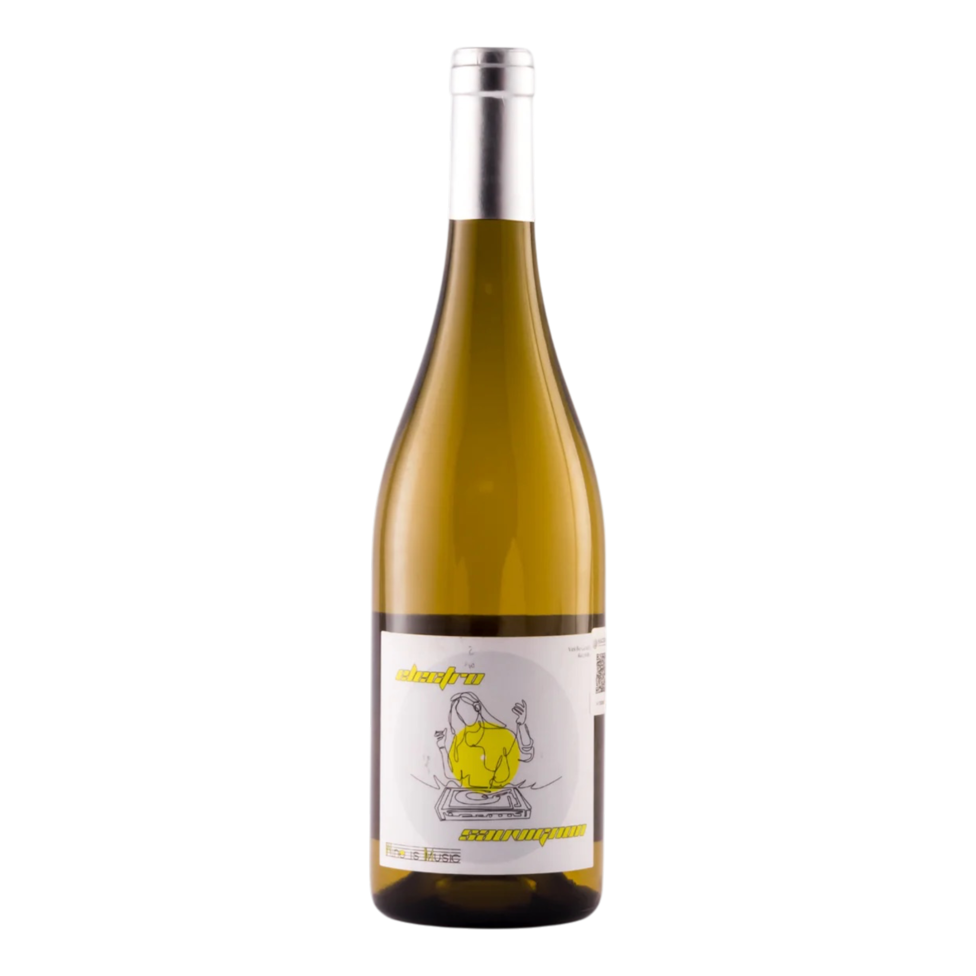 Botella de Wine Is Music Electro, vino blanco de Sauvignon Blanc de Francia