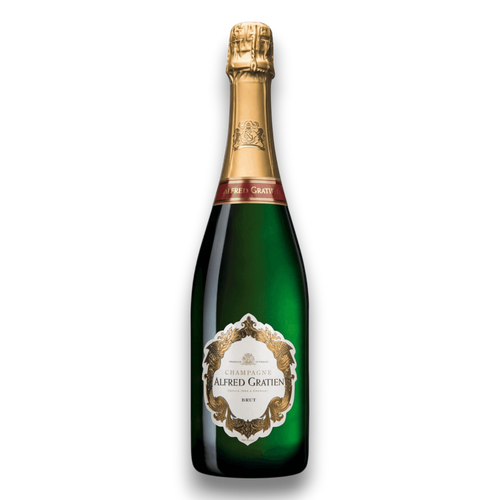 Botella de Alfred Gratien Brut, vino espumoso de Champagne de Champagne, Francia