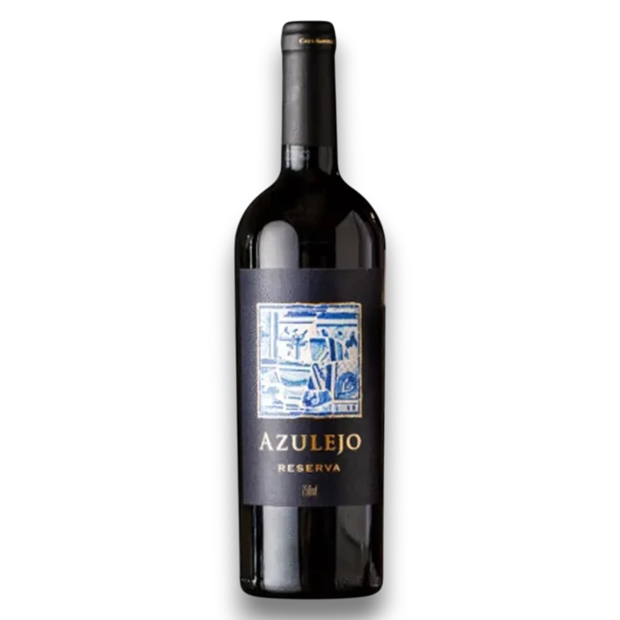 Botella de Azulejo Reserva, vino tinto