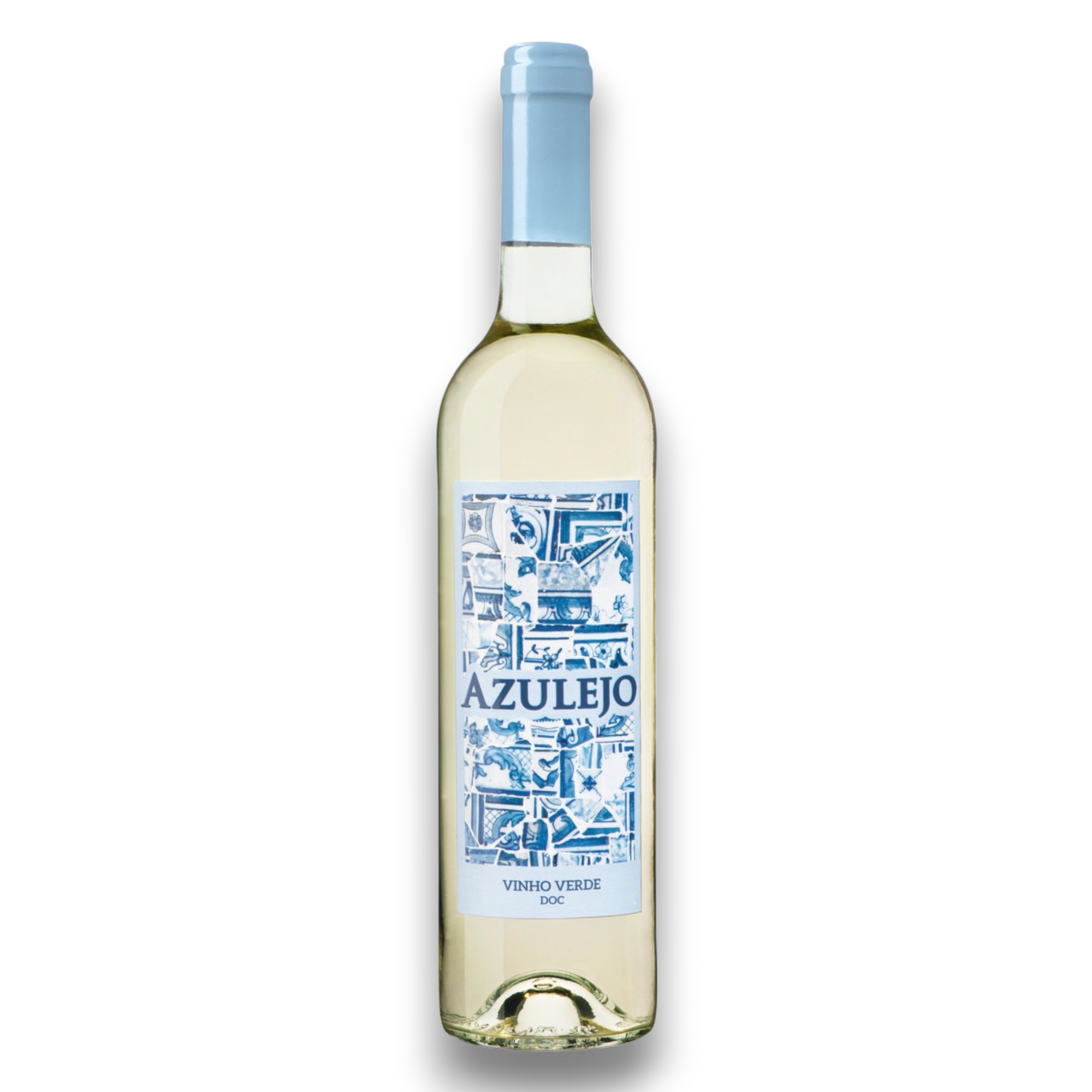 Botella de Azulejo Alvarinho Vinho Verde, vino blanco