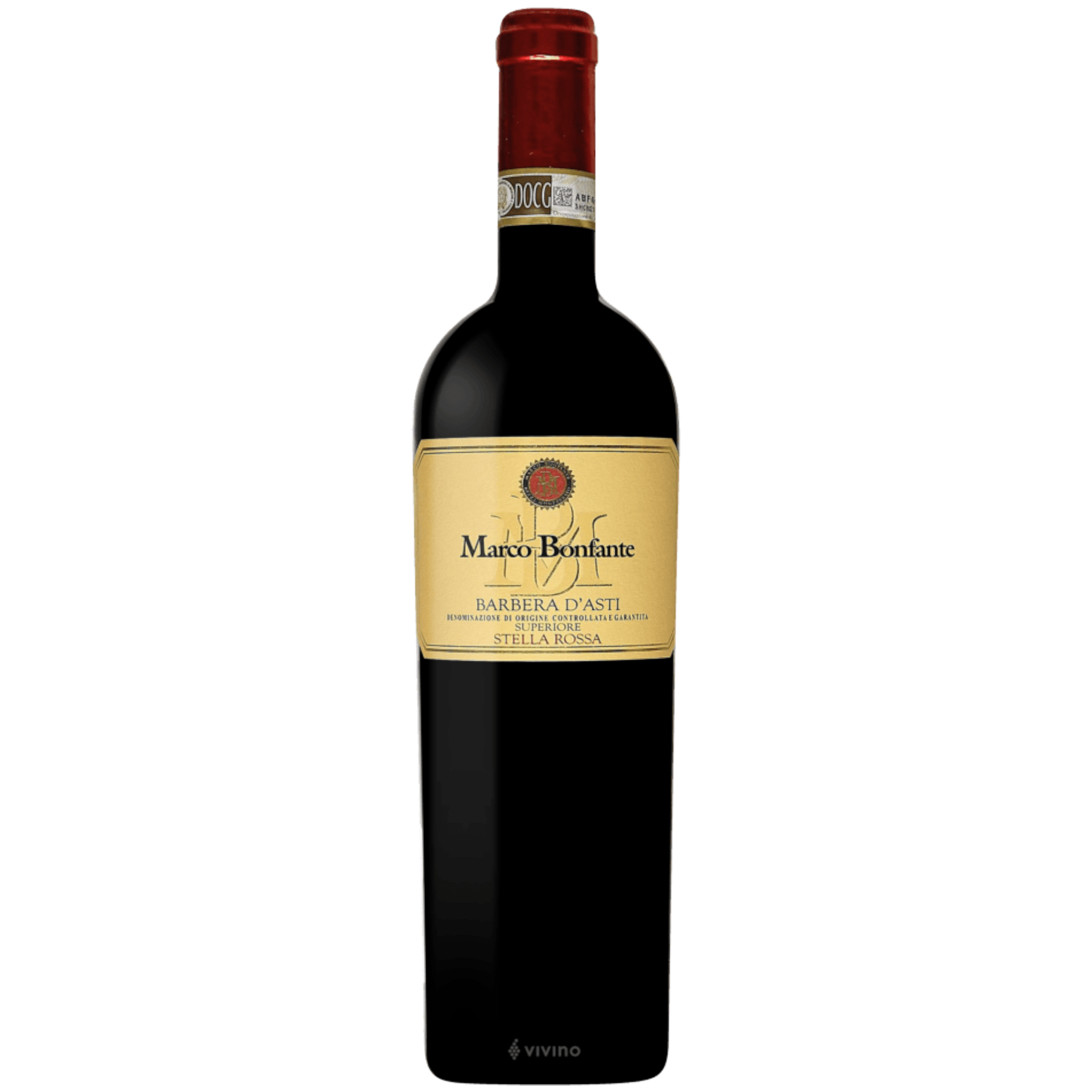 Botella de Barbera d'Asti Marco Bonfante 2021, vino tinto de Barbera de Italia