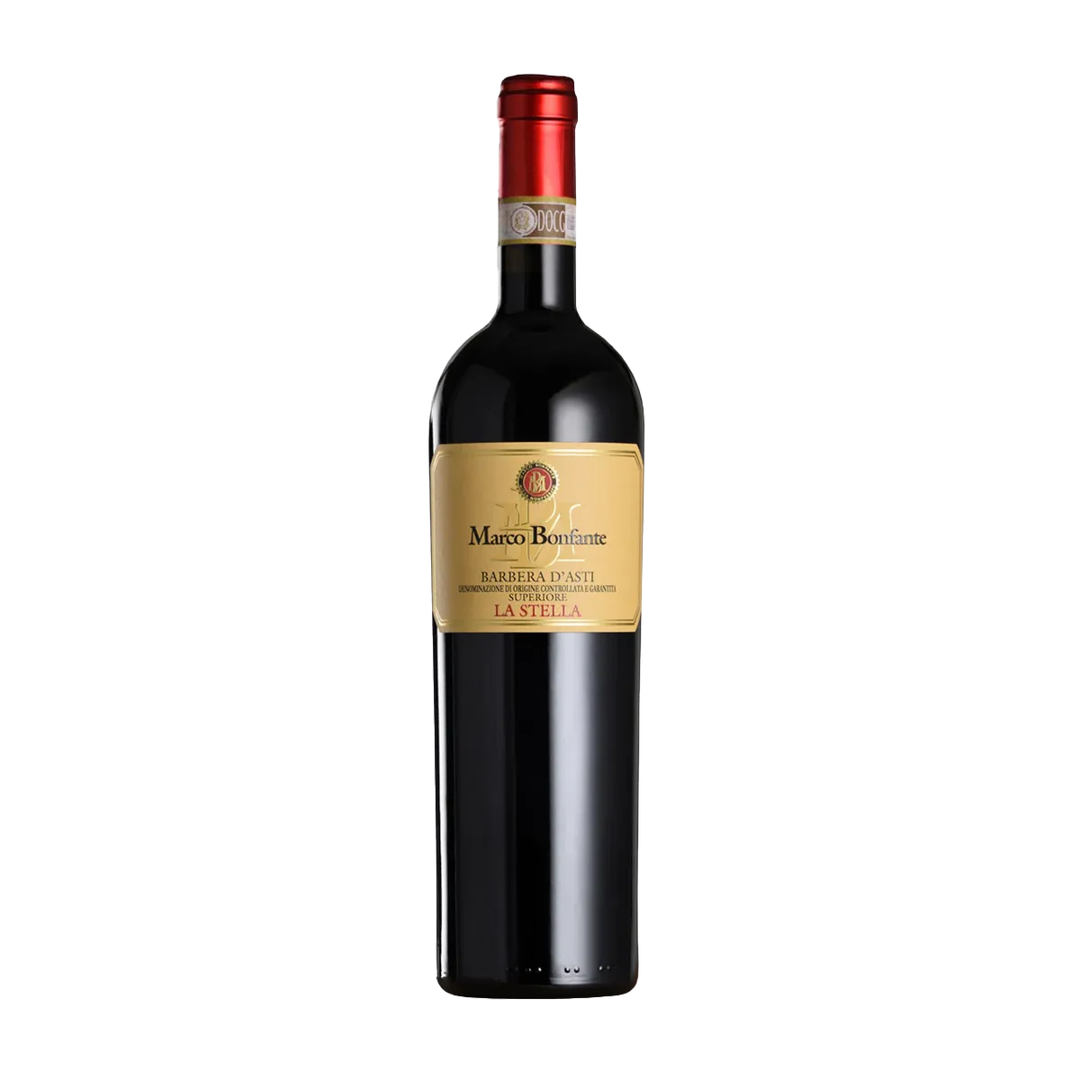 Botella de Barbera D'Asti Marco Bonfante, vino tinto de Barbera de Italia