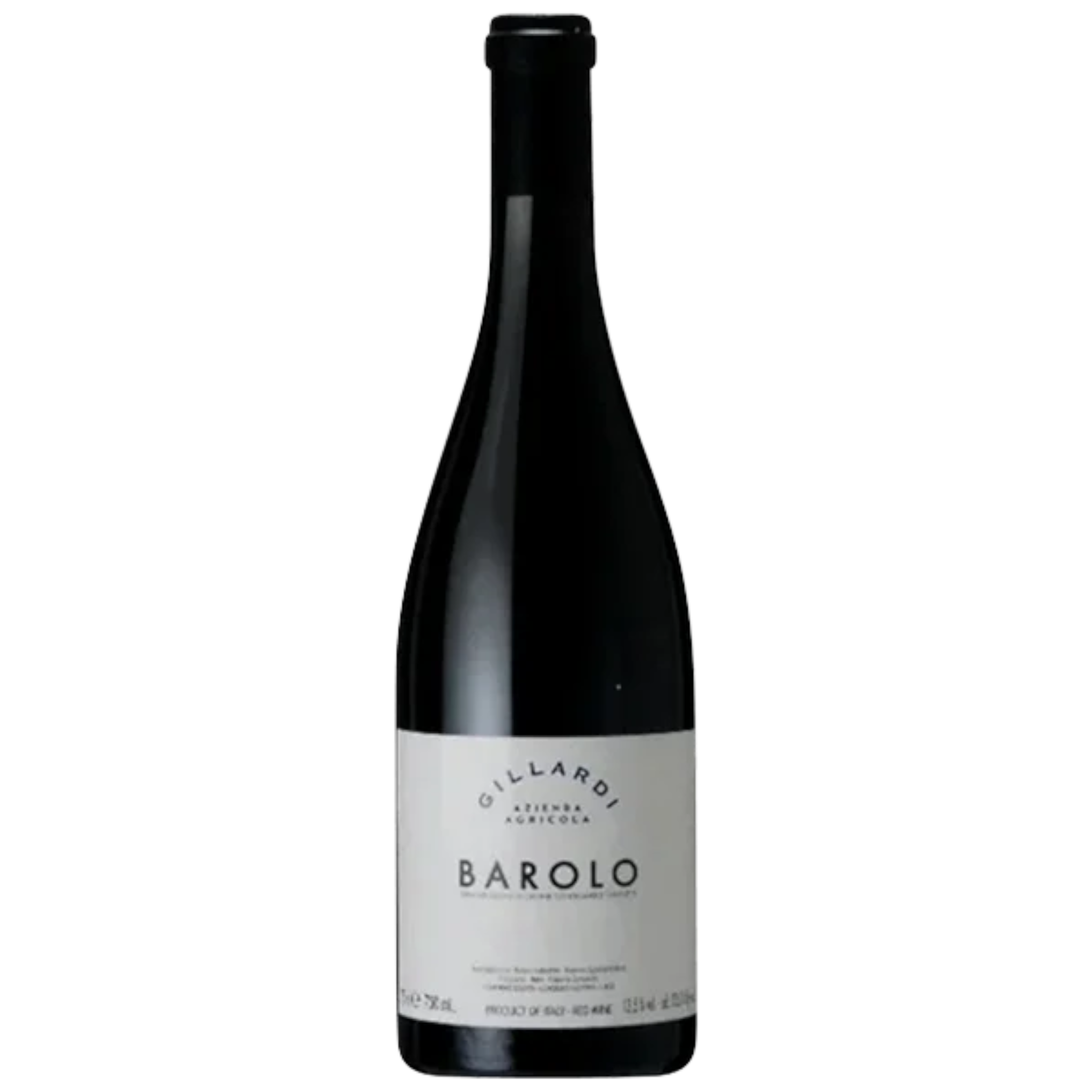 Botella de Barolo 2018 Gillardi, vino tinto de Nebbiolo de Barolo, Italia