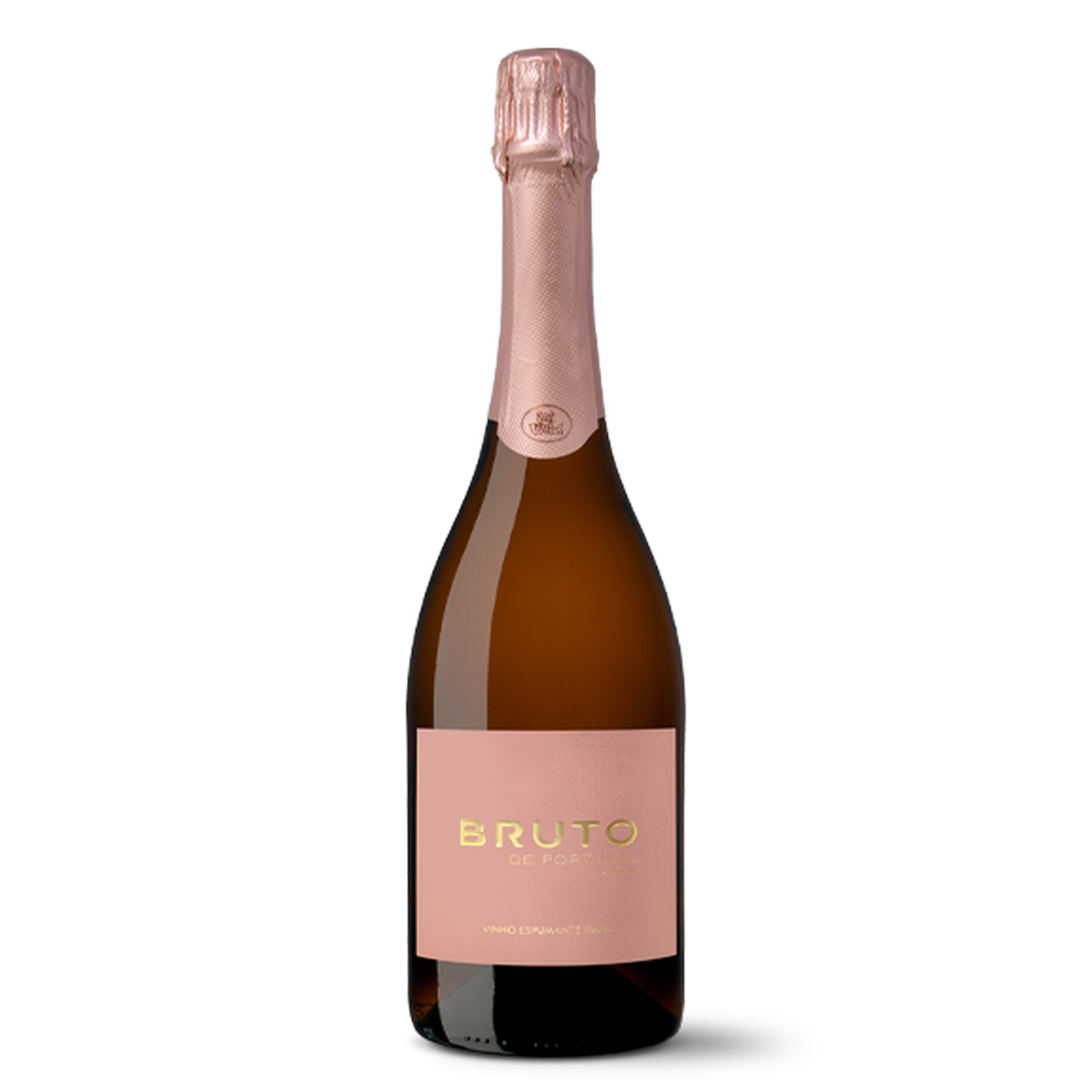 Botella de Bruto Rosado Espumoso, vino espumoso de Pinot Noir de Portugal