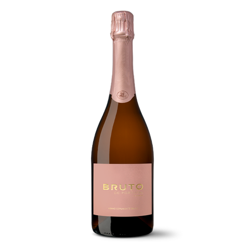 Botella de Bruto Rosado Espumoso, vino espumoso de Pinot Noir de Portugal