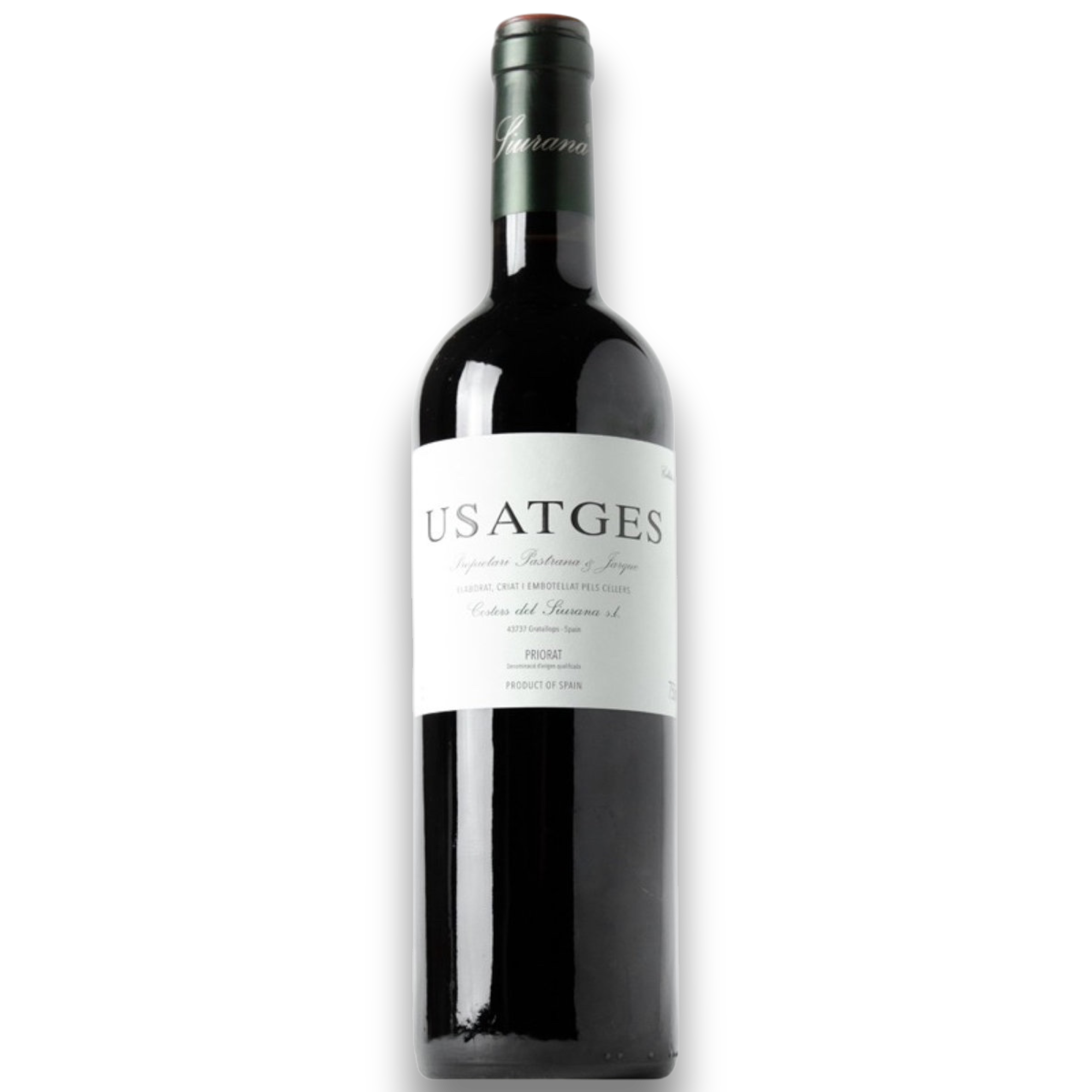 Botella de Clos De L'Obac Usatges Tinto, vino tinto de Garnacha de Priorat, España