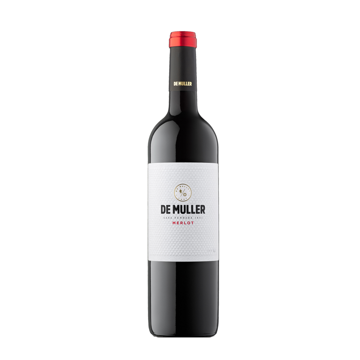 Botella de De Muller Merlot, vino tinto de Merlot de Priorat, España