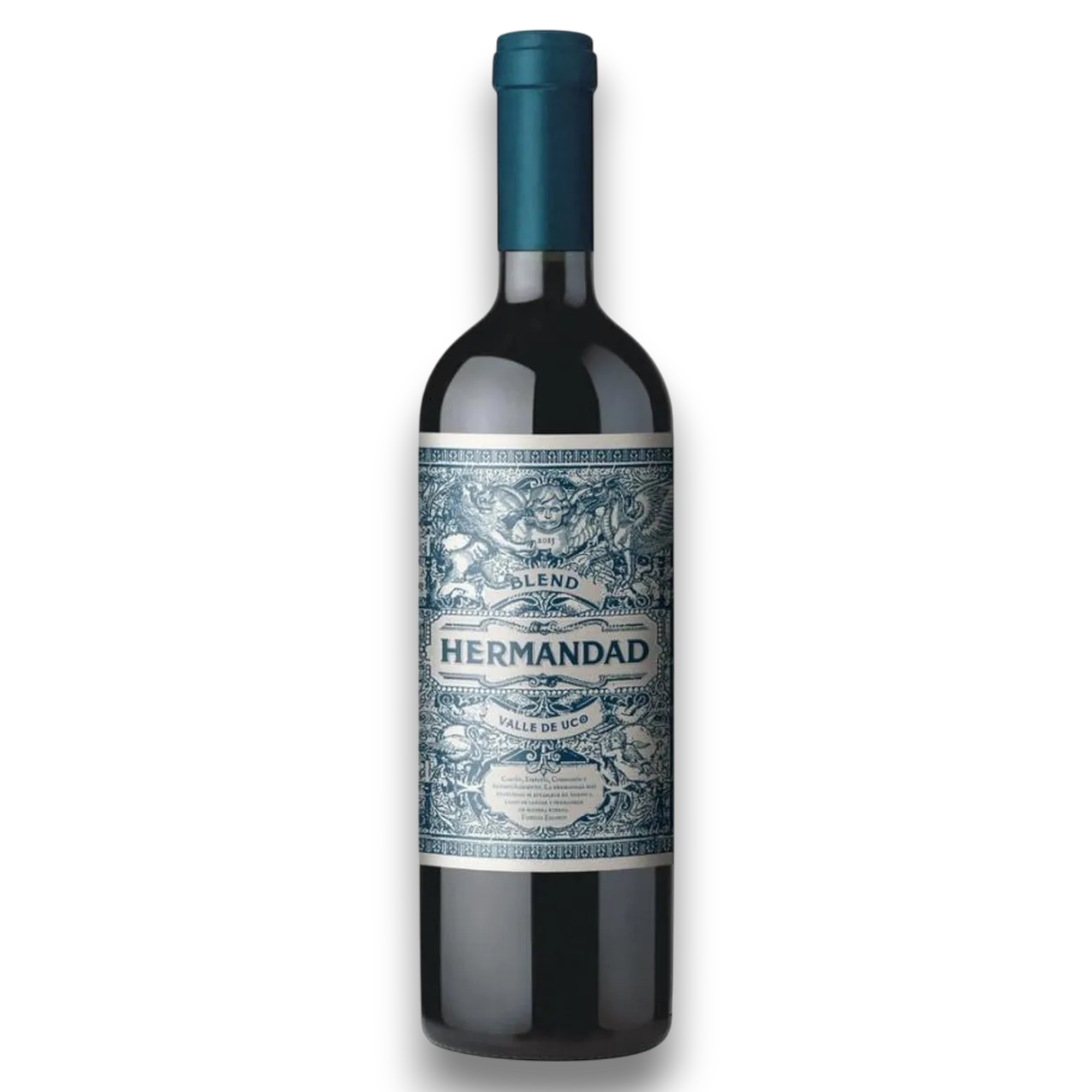 Botella de Hermandad Blend, vino tinto de Malbec de Malbec, Argentina