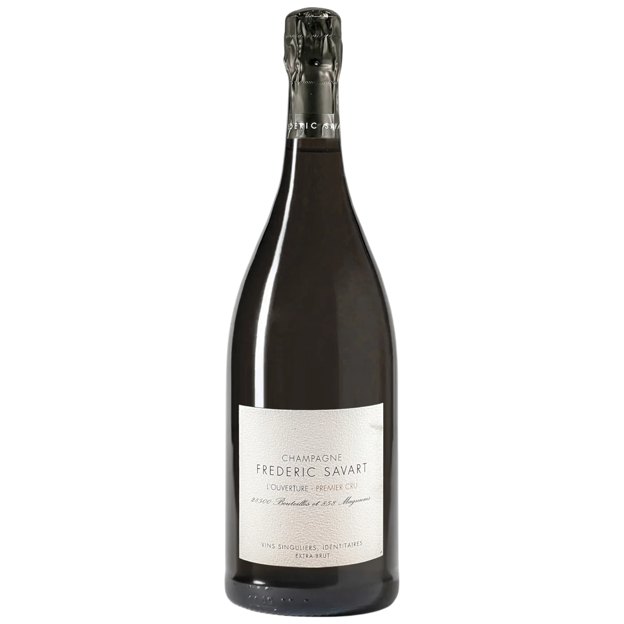 Botella de L'Overture Premier Cru Magnum, vino espumoso de Champagne de Champagne, Francia
