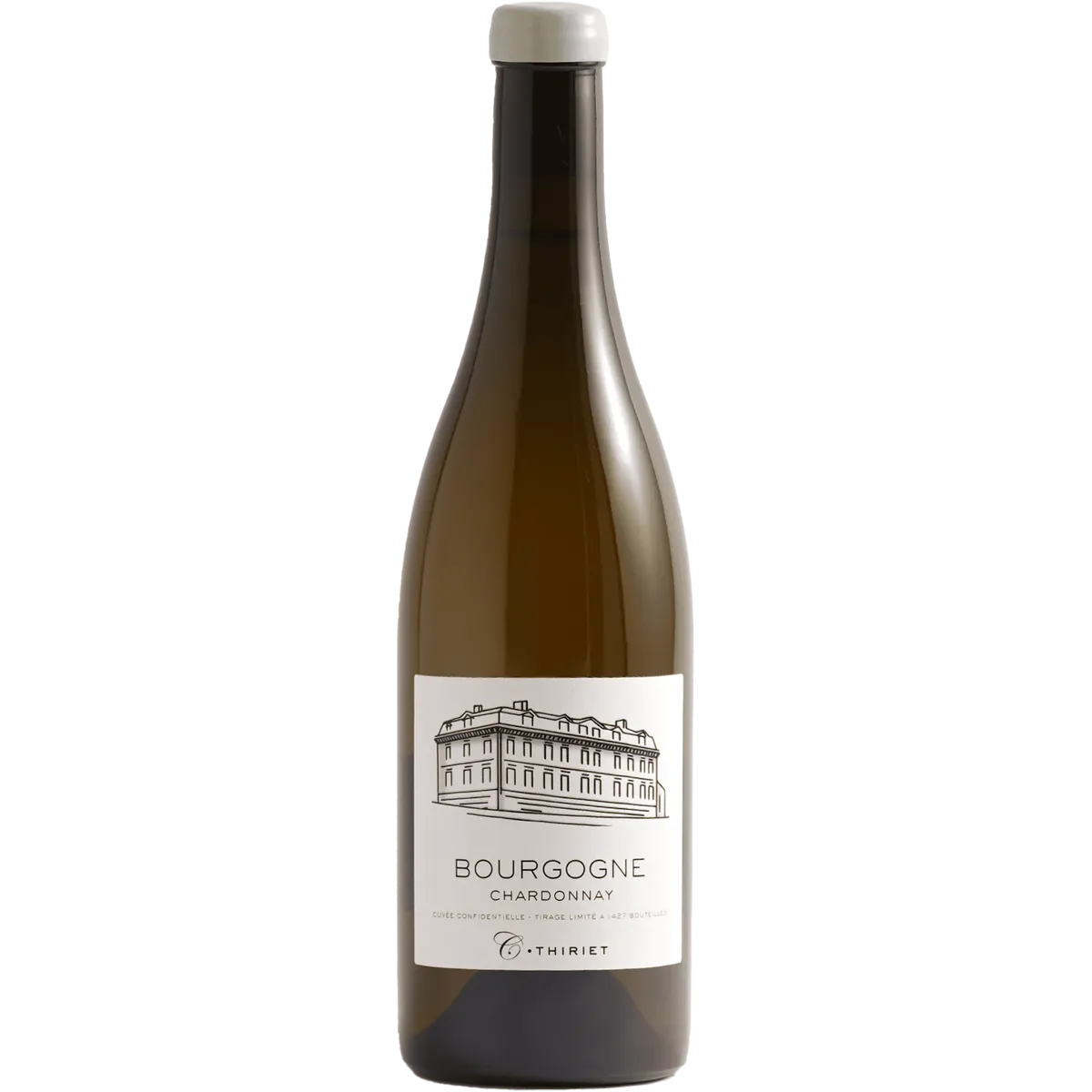 Botella de Bourgogne Blanc Cuvée, vino blanco de Chardonnay de Borgoña, Francia