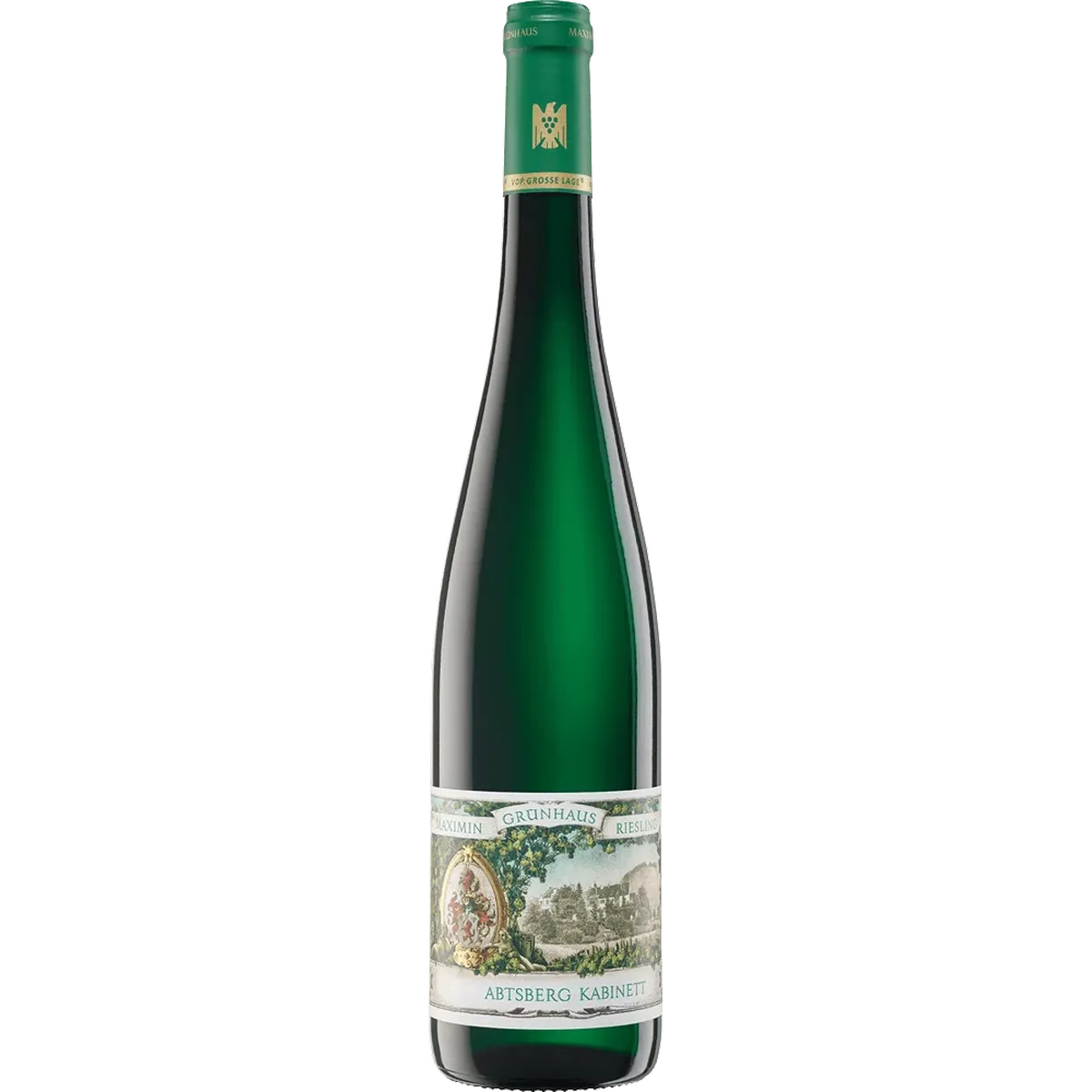 Botella de Maximin Weingut Grünhaus Riesling, vino blanco de Riesling de Mosel, Alemania
