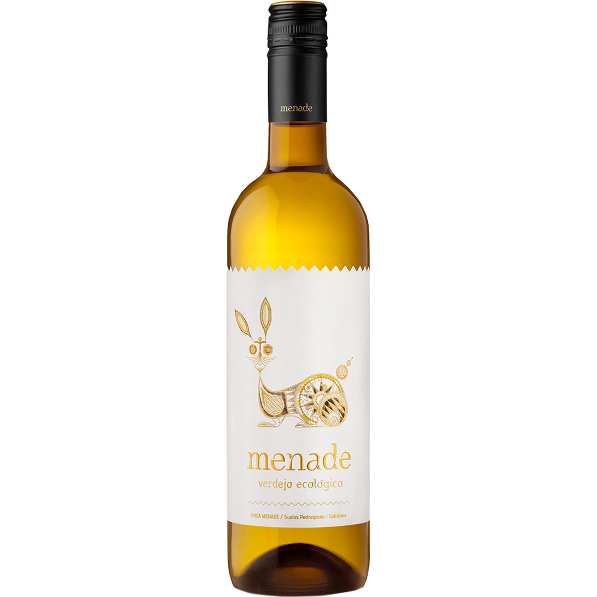Botella de Menade Verdejo, vino blanco de Verdejo de España
