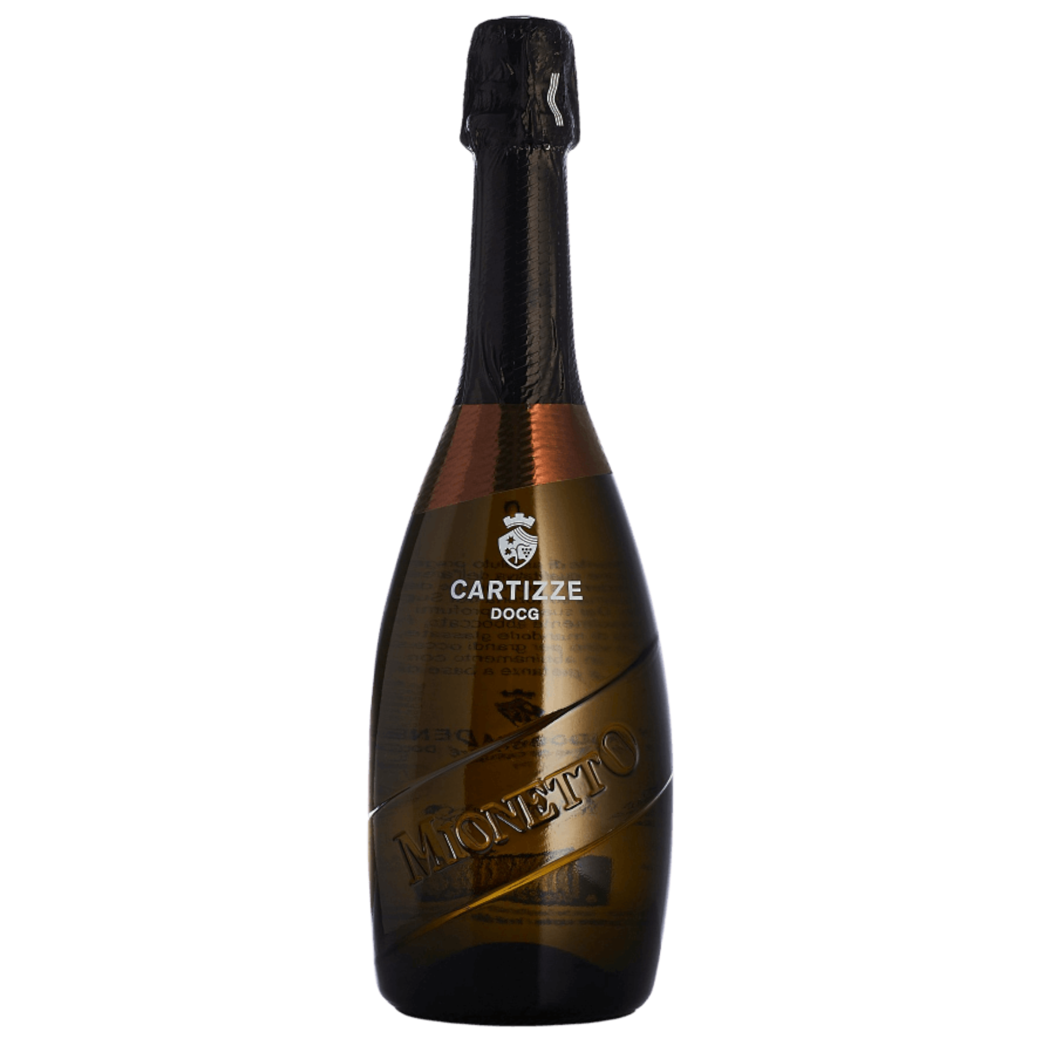 Botella de Mionetto Cartizze, vino espumoso de Prosecco de Prosecco, Italia