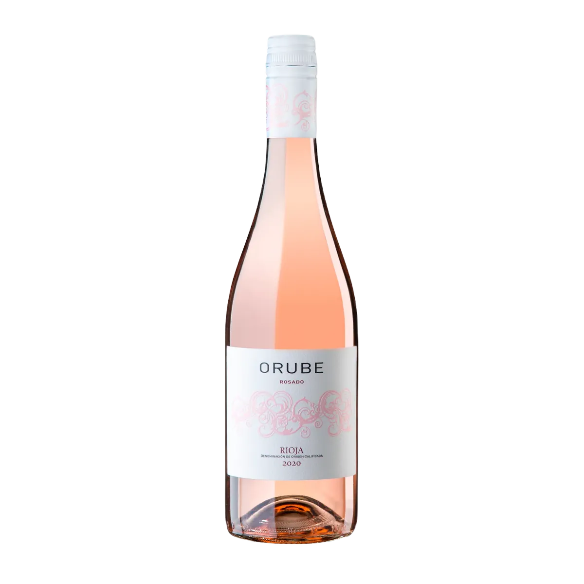Botella de Orube Rosado, vino rosado de Rioja, España