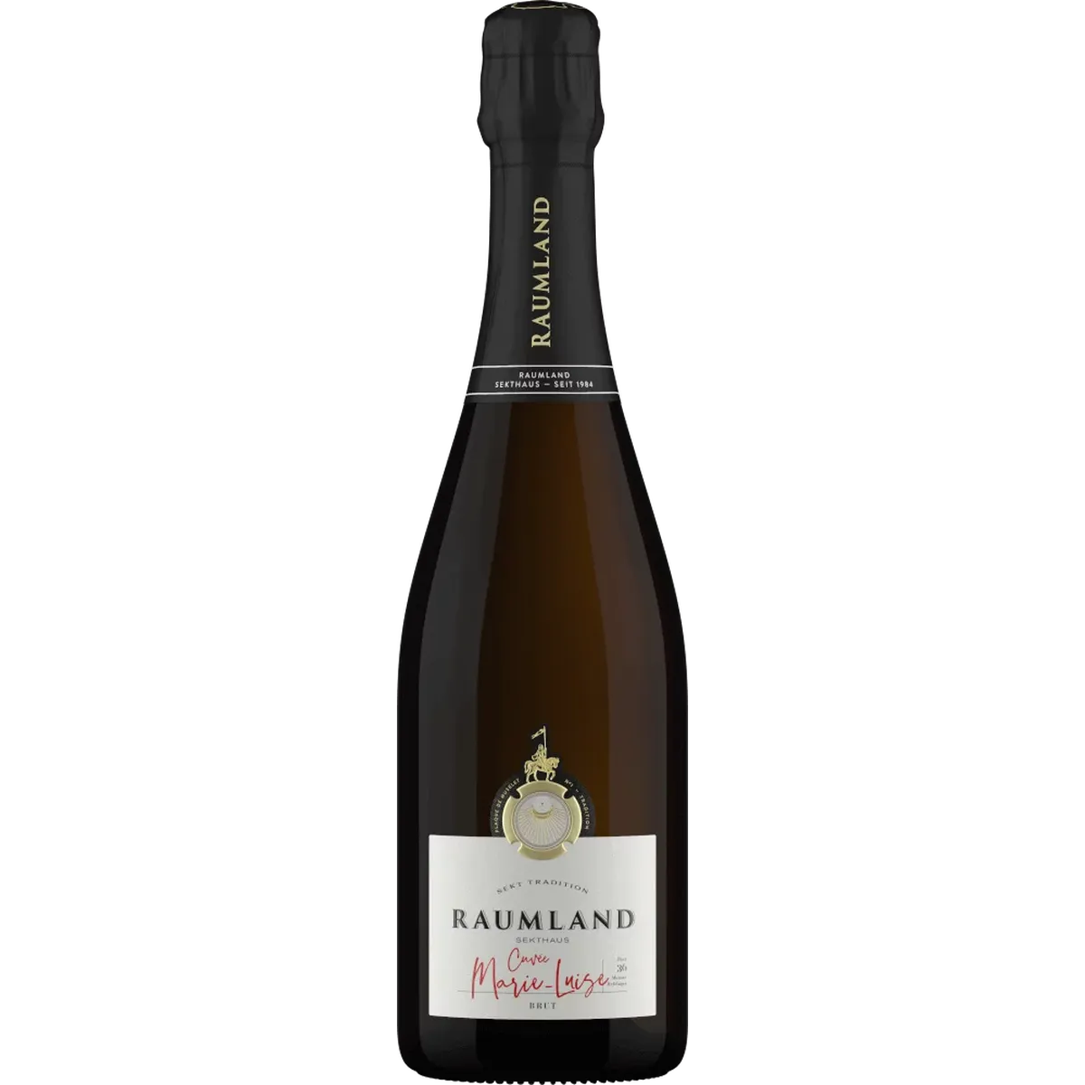 Botella de Raumland Sekthaus Cuvée Marie Luise brut, vino espumoso de Alemania