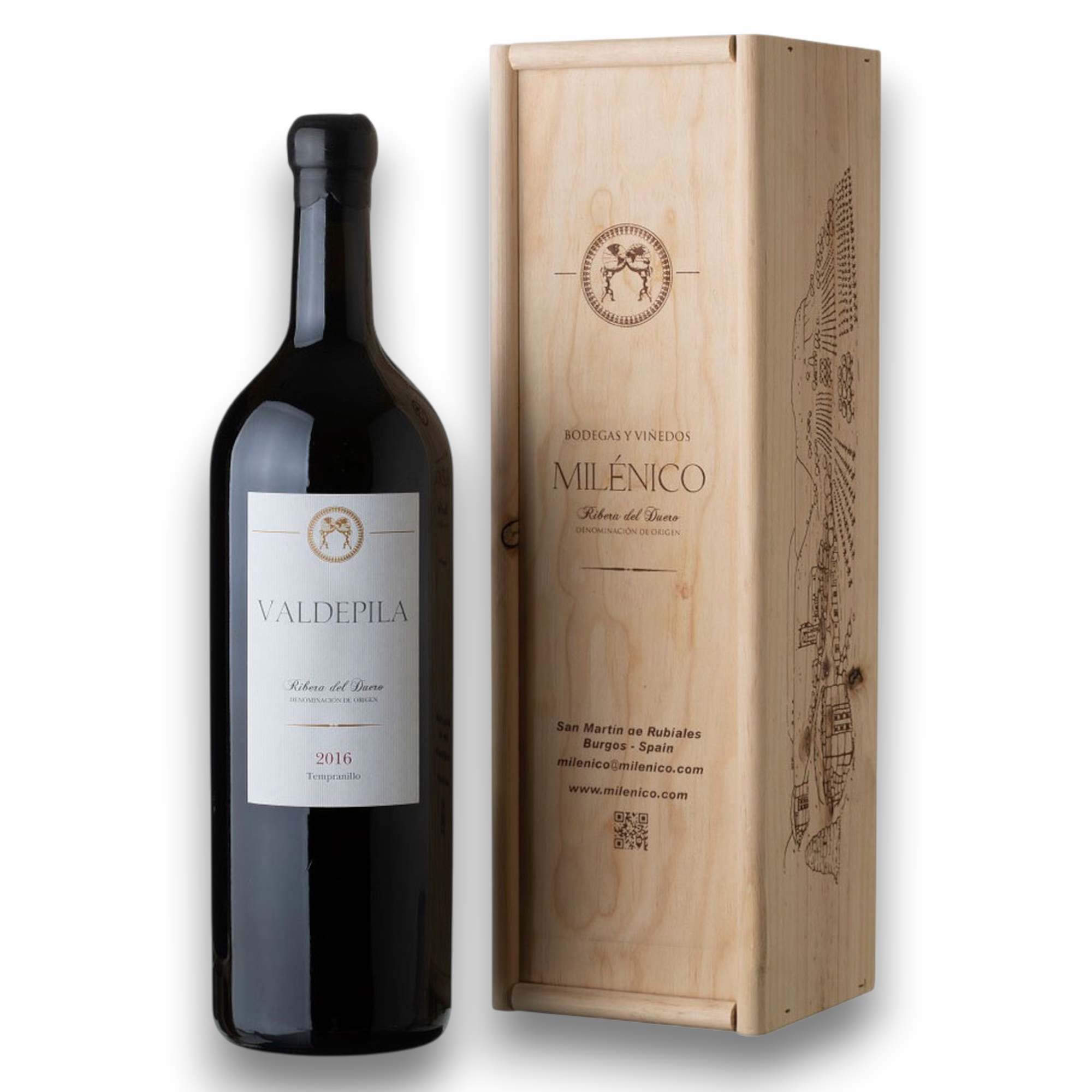 Botella de Valdepila Doble Magnum, vino tinto de Tempranillo de España