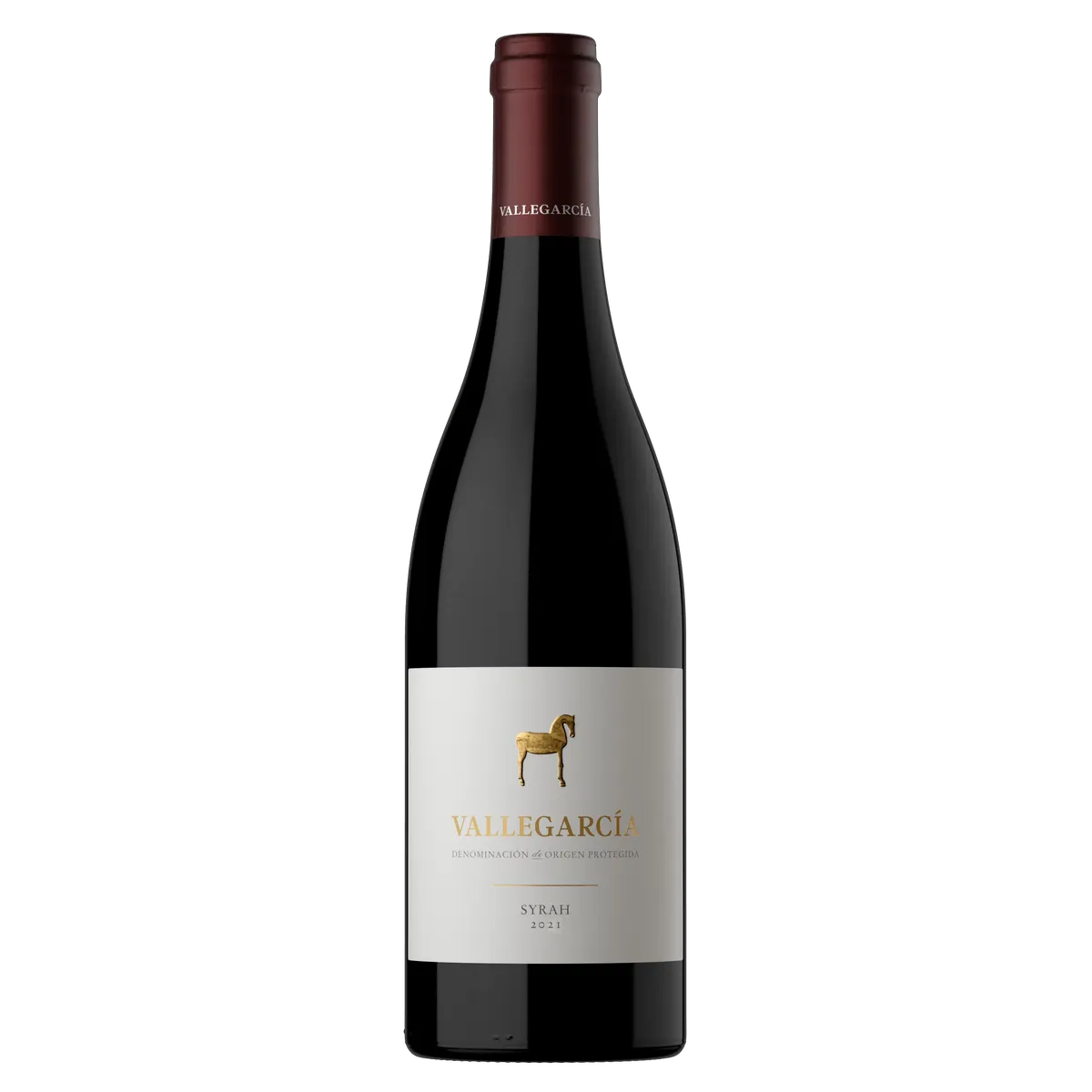 Botella de Valle García Syrah, vino tinto de Syrah de España