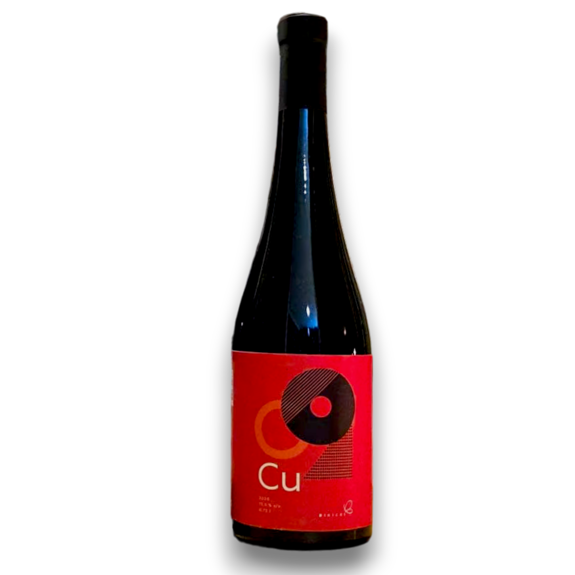 Botella de CU, vino blanco
