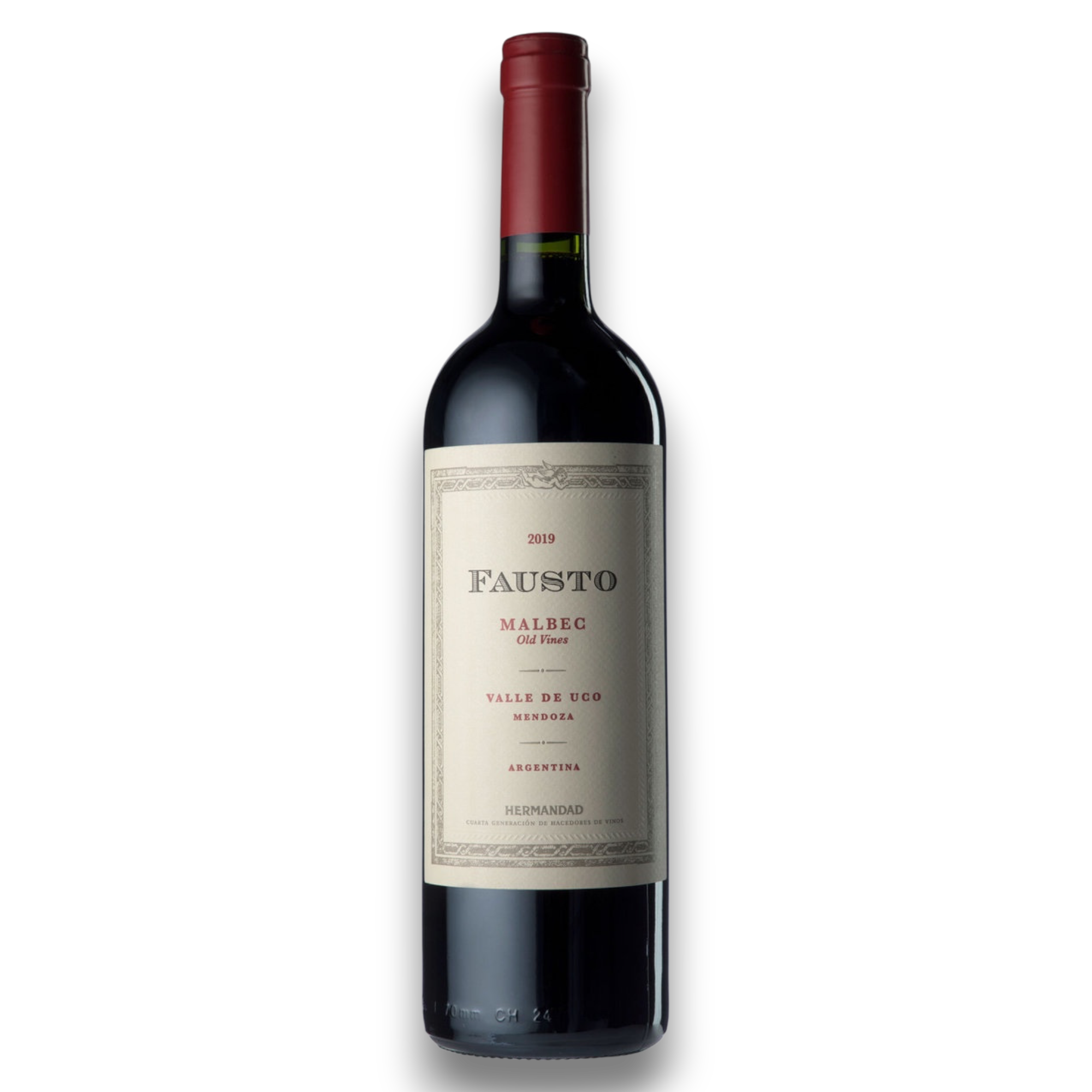 Botella de Fausto Malbec, vino tinto de Malbec de Malbec, Argentina